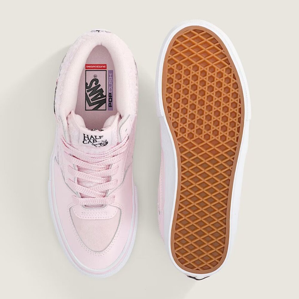 Vans Skate Half Cab Sherpa Leather Pink White VN0A5FCDY3K Men's Size 10 Shoes US - Picture 12 of 14